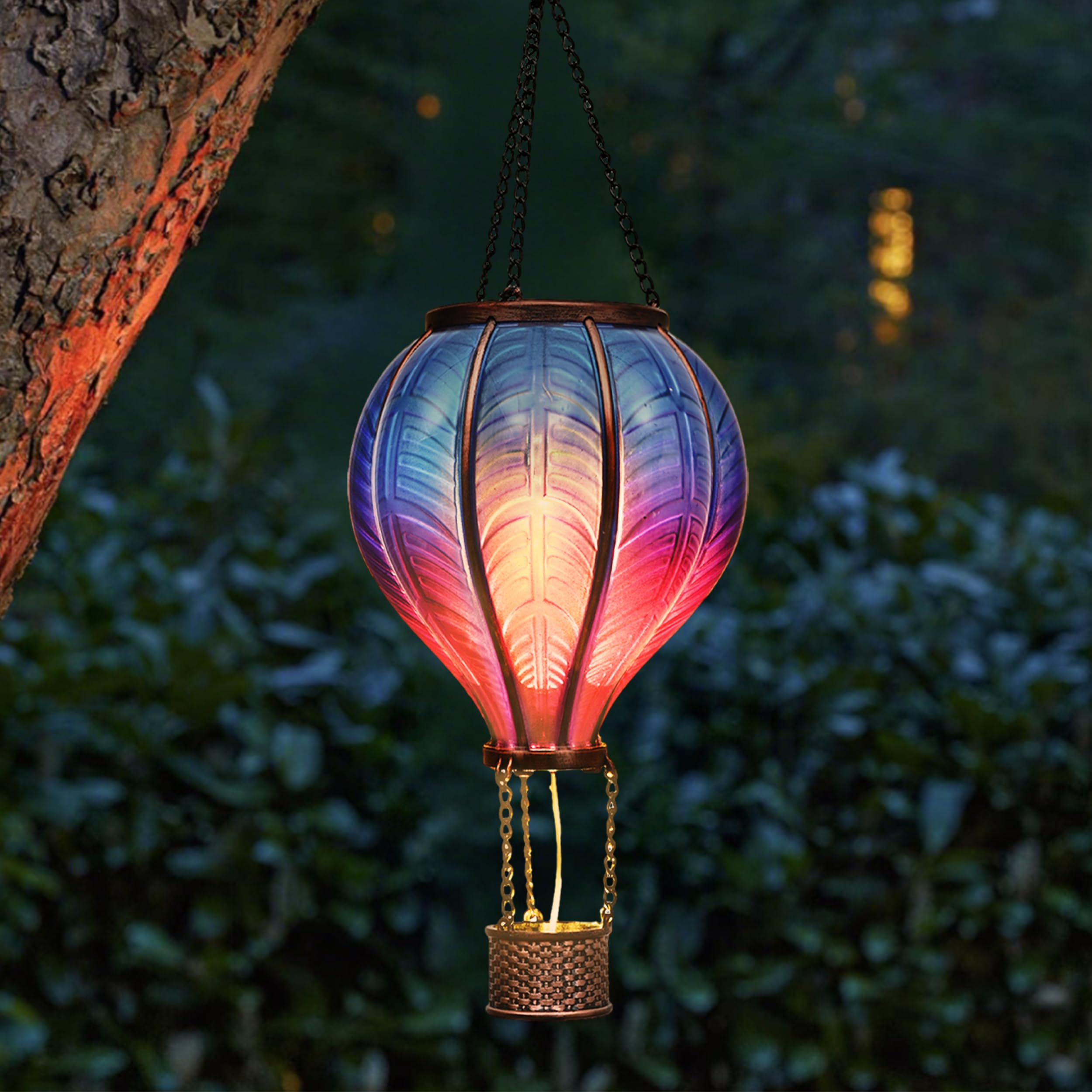 Amazon.com: TERESA'S COLLECTIONS Hot Air Balloon Solar Lantern for